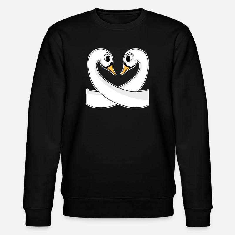 Two swans - Stanley/Stella CHANGER Unisex Organic Sweatshirt - black