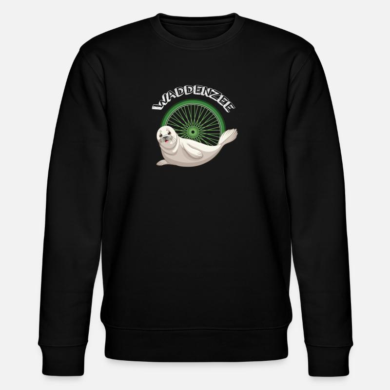 Waddenzee tshirt 2 - Stanley/Stella CHANGER Unisex Organic Sweatshirt - black