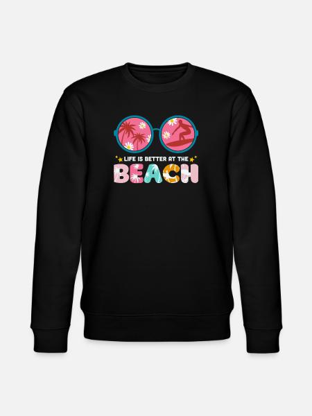 summer holidays, summer, hello summer - Stanley/Stella CHANGER Unisex Organic Sweatshirt - black
