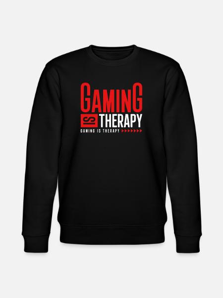 GAMING IS THERAPY - Stanley/Stella CHANGER Unisex Organic Sweatshirt - black