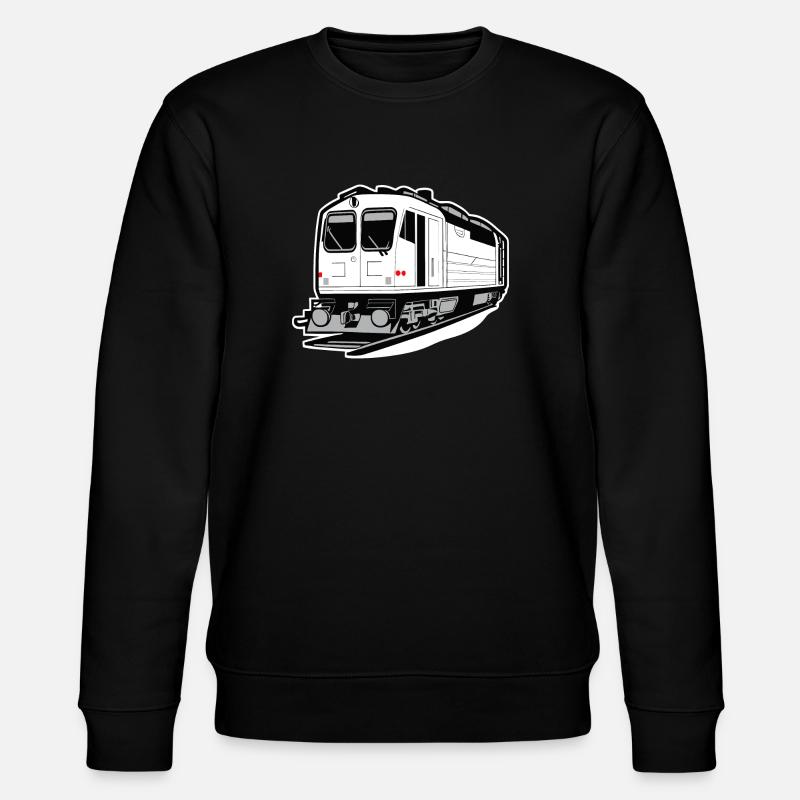 Lokomotive, Zug, Eisenbahn - Stanley/Stella Unisex Bio-Sweatshirt CHANGER - Schwarz