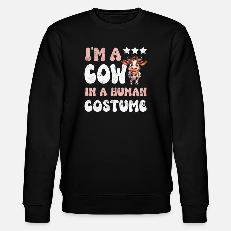 Kuh Kühe - Stanley/Stella Unisex Bio-Sweatshirt CHANGER  - Schwarz