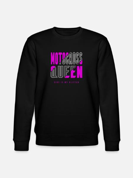 Motocross queen - Stanley/Stella CHANGER Unisex Organic Sweatshirt - black
