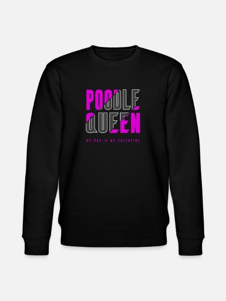 Poodle Queen - Stanley/Stella CHANGER Unisex Organic Sweatshirt - black