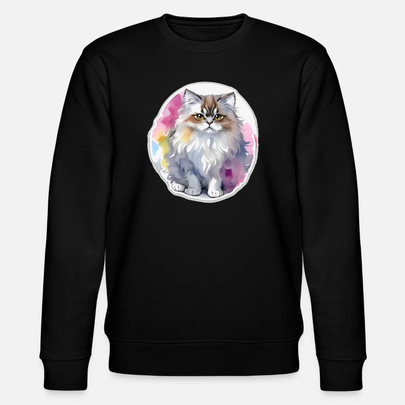 Perserkatze - Stanley/Stella Unisex Bio-Sweatshirt CHANGER  - Schwarz