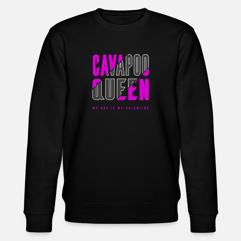 Cavapoo Queen - Stanley/Stella CHANGER Unisex Organic Sweatshirt - black