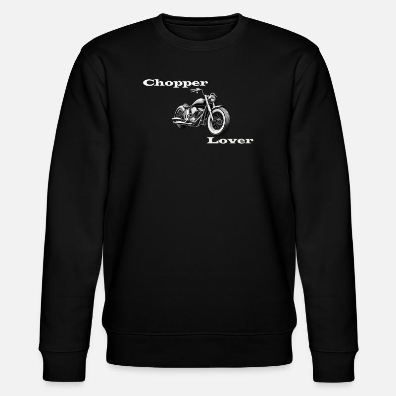 Chopper Lover blanc - Sweat bio CHANGER Stanley/Stella Unisexe - noir