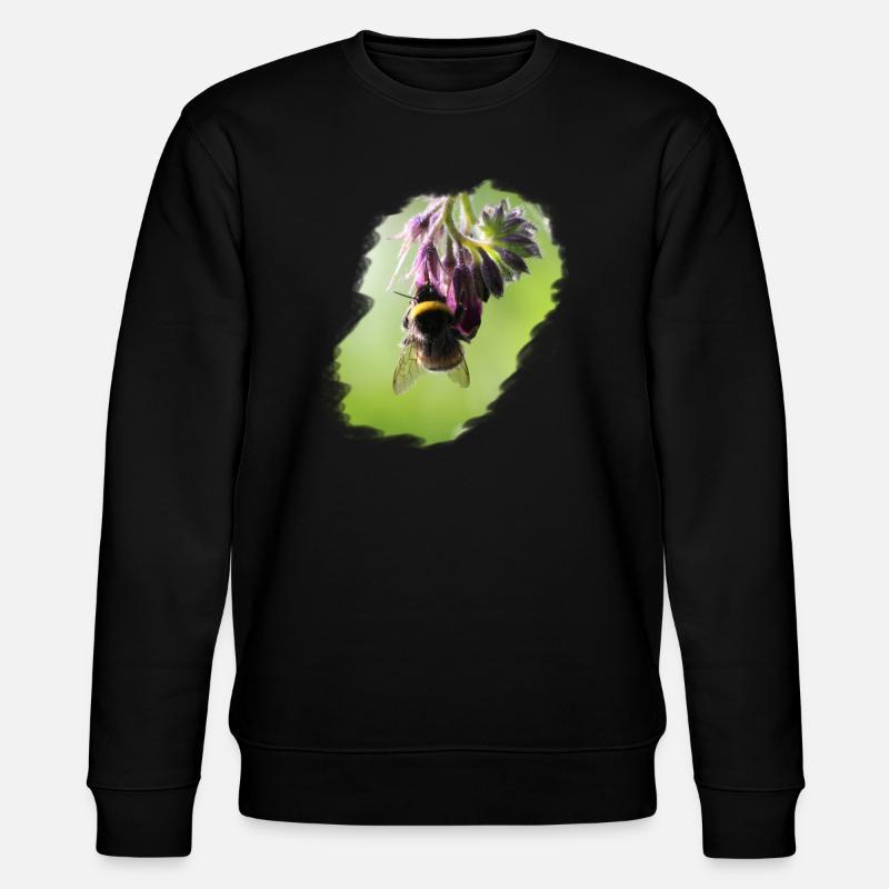 Abeille sur fleur gros plan - Sweat bio CHANGER Stanley/Stella Unisexe - noir