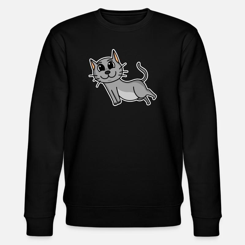 Katze - Stanley/Stella Unisex Bio-Sweatshirt CHANGER  - Schwarz