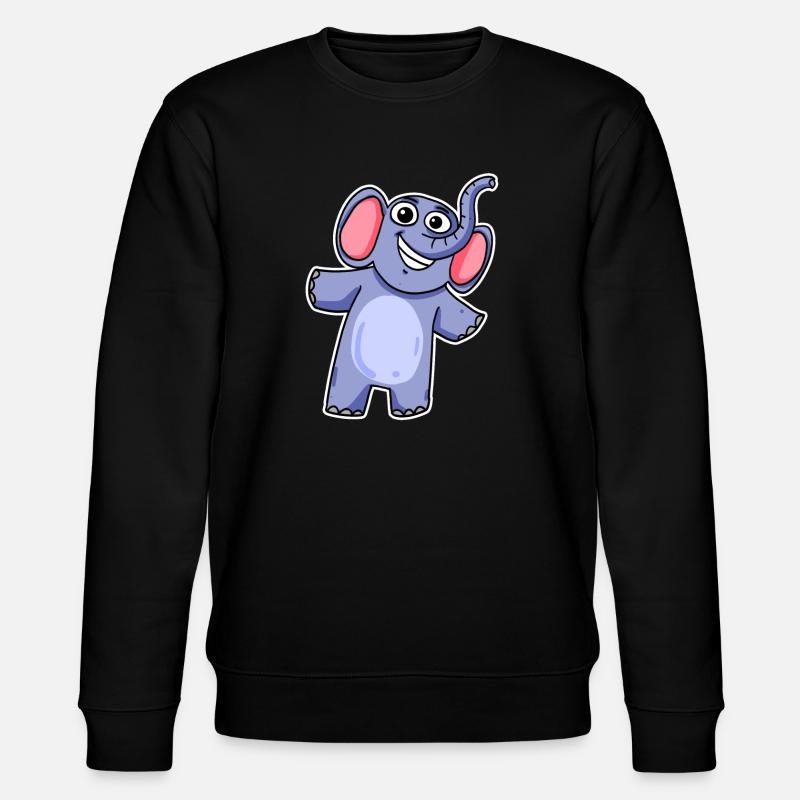 Mignon petit éléphant - Sweat bio CHANGER Stanley/Stella Unisexe - noir