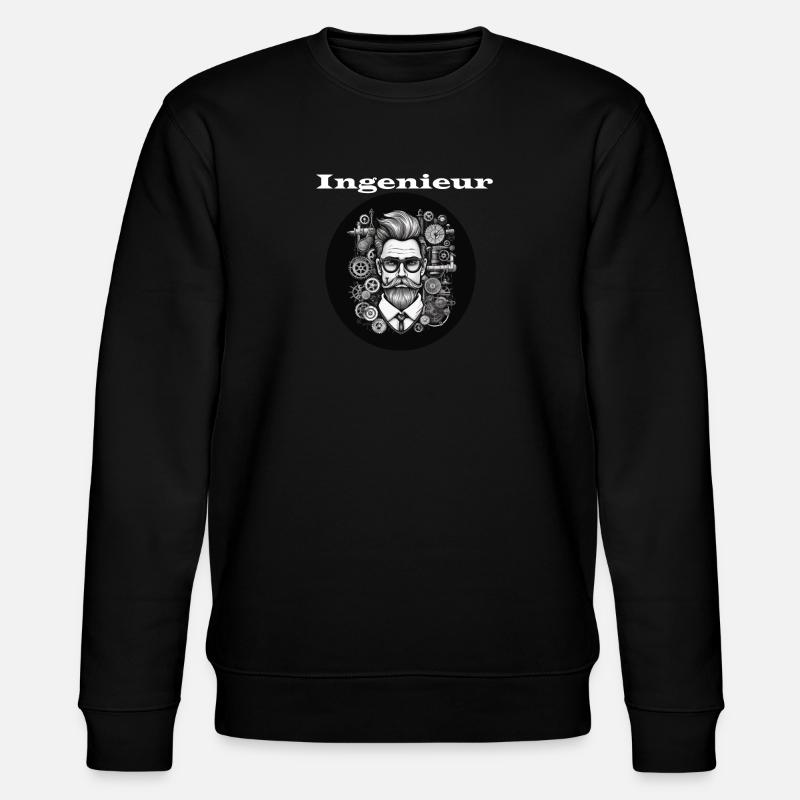 Ingénieur blanc - Sweat bio CHANGER Stanley/Stella Unisexe - noir