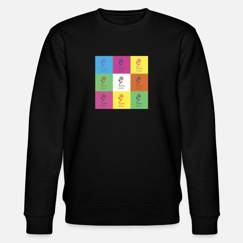 Microphone design - Stanley/Stella CHANGER Unisex Organic Sweatshirt - black