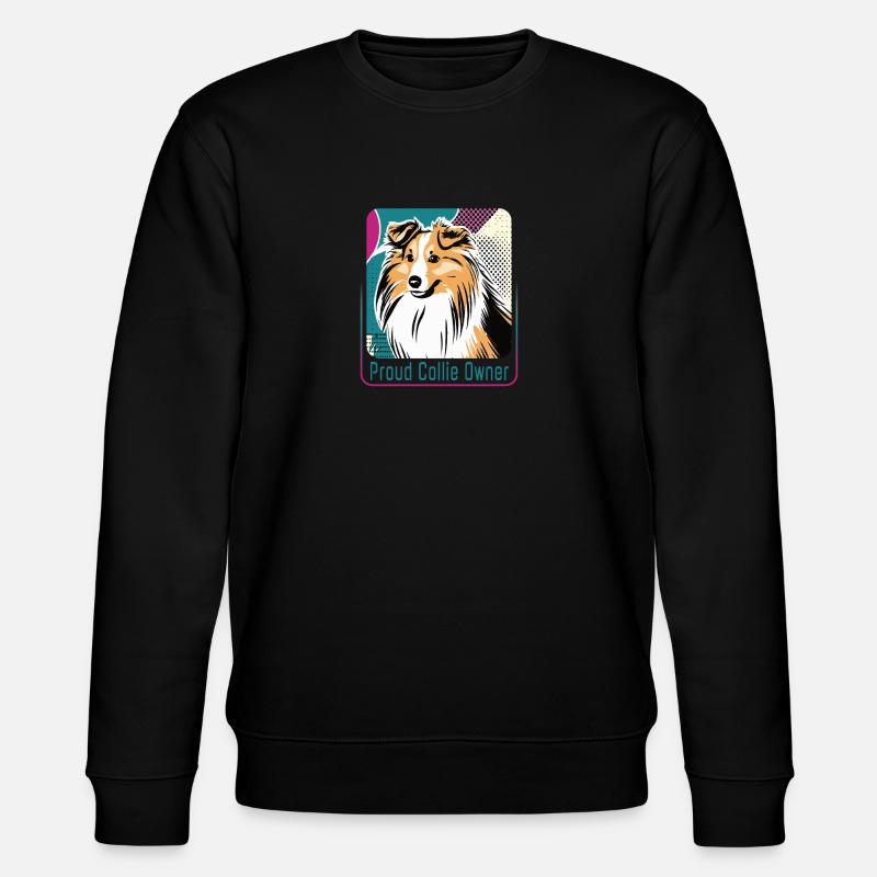 Stolzer Collie-Besitzer - Stanley/Stella Unisex Bio-Sweatshirt CHANGER  - Schwarz