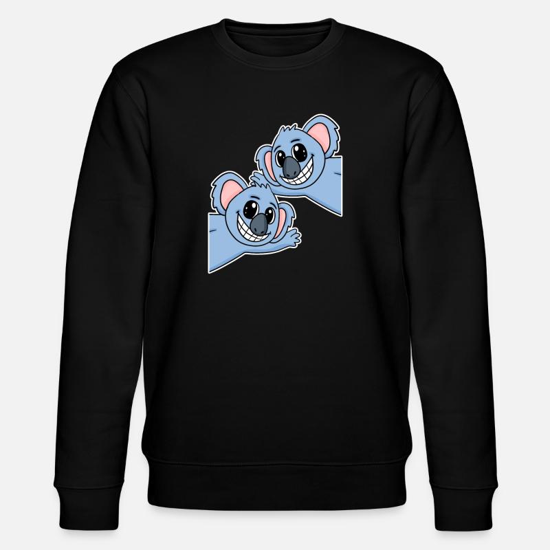 Koala Koalas - Stanley/Stella CHANGER Unisex Organic Sweatshirt - black