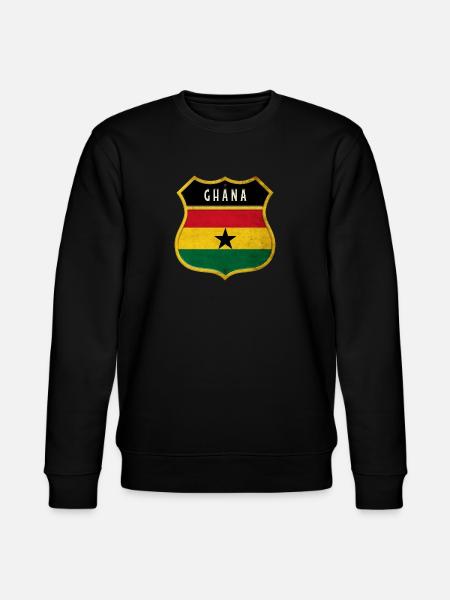 Ghana Wappen Flaggen Design - Stanley/Stella Unisex Bio-Sweatshirt CHANGER - Schwarz