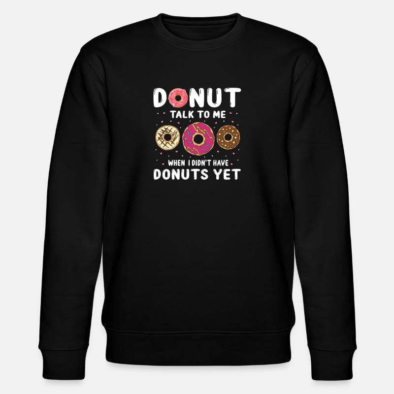 Donut spricht mit mir Design - Stanley/Stella Unisex Bio-Sweatshirt CHANGER  - Schwarz