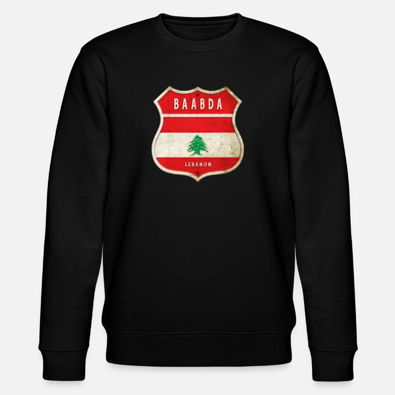 Baabda Libanon Wappen Flaggen Design - Stanley/Stella Unisex Bio-Sweatshirt CHANGER  - Schwarz