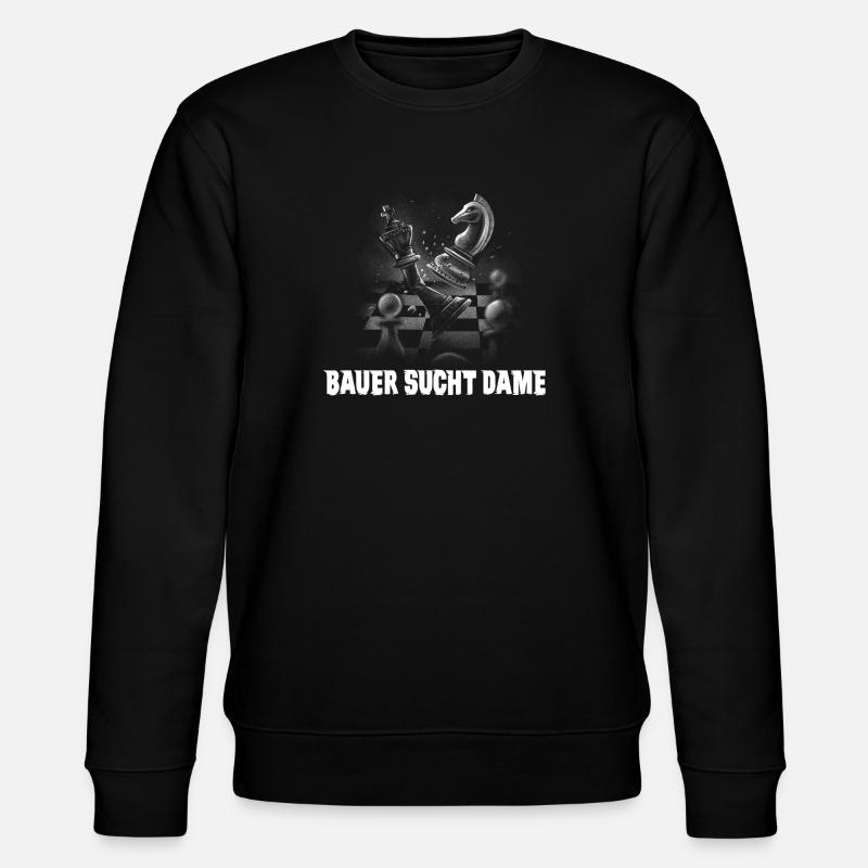 Schach Design - Stanley/Stella Unisex Bio-Sweatshirt CHANGER  - Schwarz