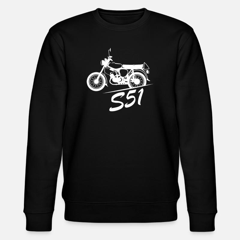 Simson S51 Symbol Nostalgia GDR Moped Friends - Stanley/Stella CHANGER Unisex Organic Sweatshirt - black