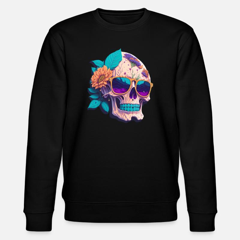 Totenkopf - Stanley/Stella Unisex Bio-Sweatshirt CHANGER  - Schwarz