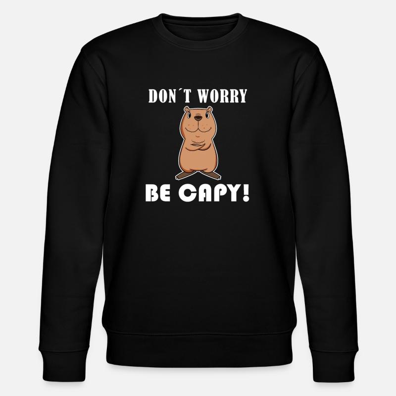 Capybara Wasserschwein - Stanley/Stella CHANGER Unisex Organic Sweatshirt - black