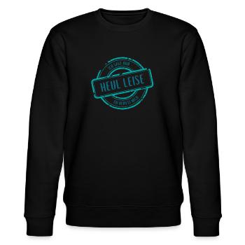 Heul Leise Zynischer Spruch - Stanley/Stella Unisex Bio-Sweatshirt CHANGER  - Schwarz - Vorne - Nik (191cm) & Marisol (170cm)