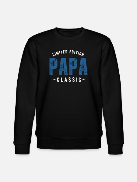 Gift 'Limited Edition Papa Classic' - Stanley/Stella CHANGER Unisex Organic Sweatshirt - black