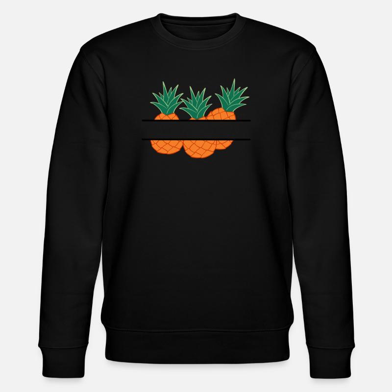 Anananas bannière orange ananas - Sweat bio CHANGER Stanley/Stella Unisexe - noir