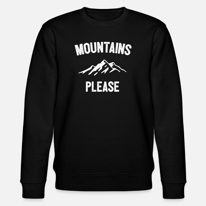 Mountains Please - Stanley/Stella CHANGER Unisex Organic Sweatshirt - black