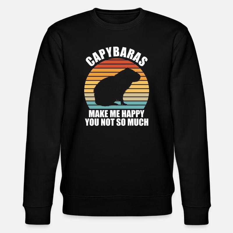 Capybara Zootier Design - Stanley/Stella Unisex Bio-Sweatshirt CHANGER  - Schwarz