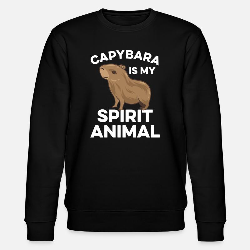 Capybara Zoo Animal Design - Stanley/Stella CHANGER Unisex Organic Sweatshirt - black