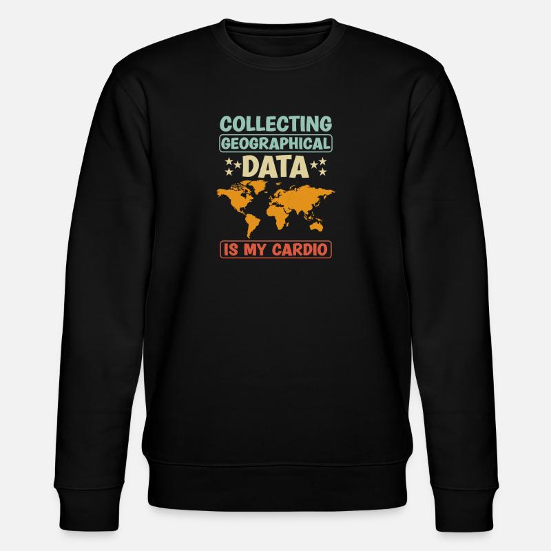 Kartografie Design - Stanley/Stella Unisex Bio-Sweatshirt CHANGER  - Schwarz