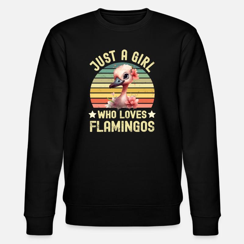Flamingo - Stanley/Stella Unisex Bio-Sweatshirt CHANGER  - Schwarz