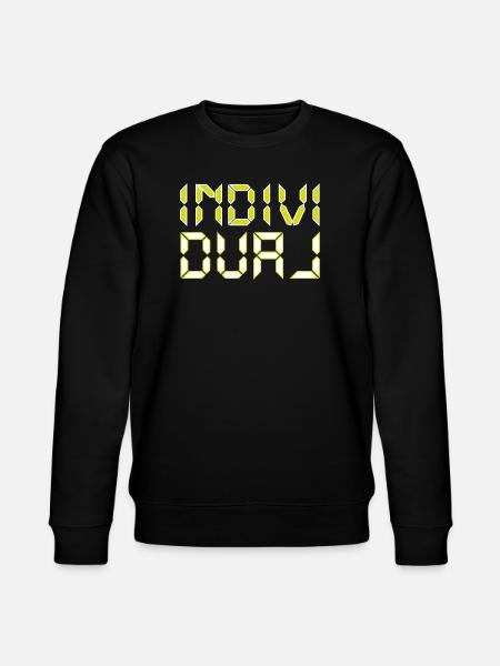 Individual - Neon-Digitalschrift - Stanley/Stella Unisex Bio-Sweatshirt CHANGER - Schwarz