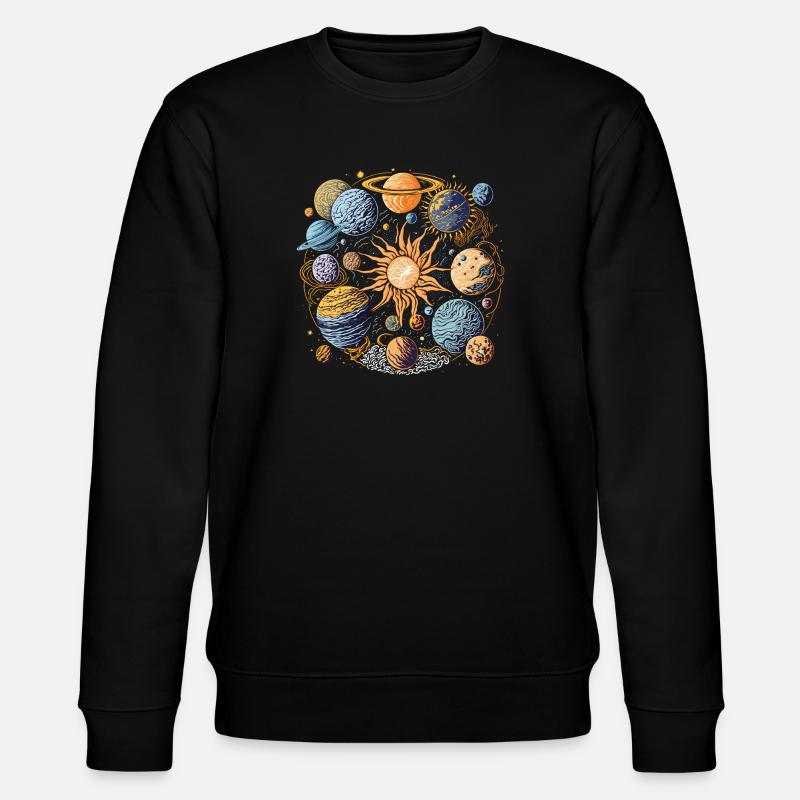 Solar system - Stanley/Stella CHANGER Unisex Organic Sweatshirt - black