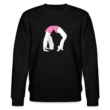 Brücke der Tanzakrobatik - Stanley/Stella Unisex Bio-Sweatshirt CHANGER  - Schwarz - Vorne - Nik (191cm) & Marisol (170cm)