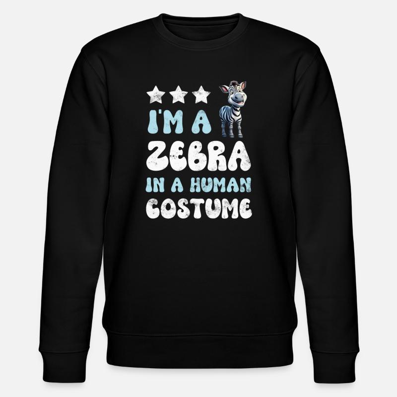 Zebra - Stanley/Stella Unisex Bio-Sweatshirt CHANGER  - Schwarz