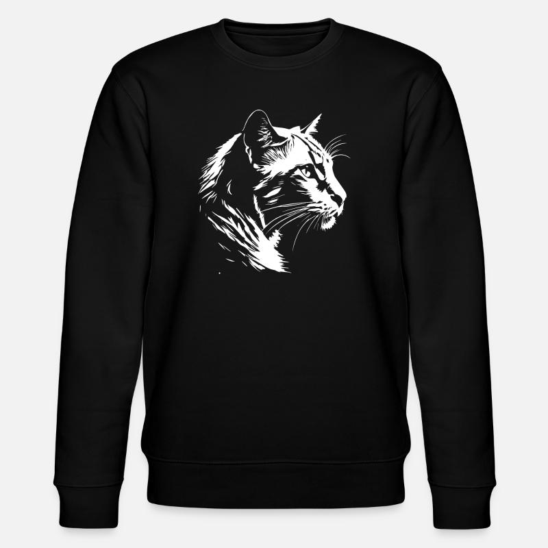 Katze 5 - Stanley/Stella Unisex Bio-Sweatshirt CHANGER - Schwarz