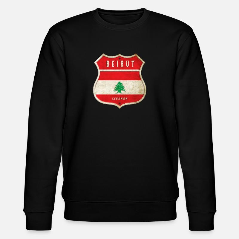 Beirut Libanon Wappen Flaggen Design - Stanley/Stella Unisex Bio-Sweatshirt CHANGER  - Schwarz