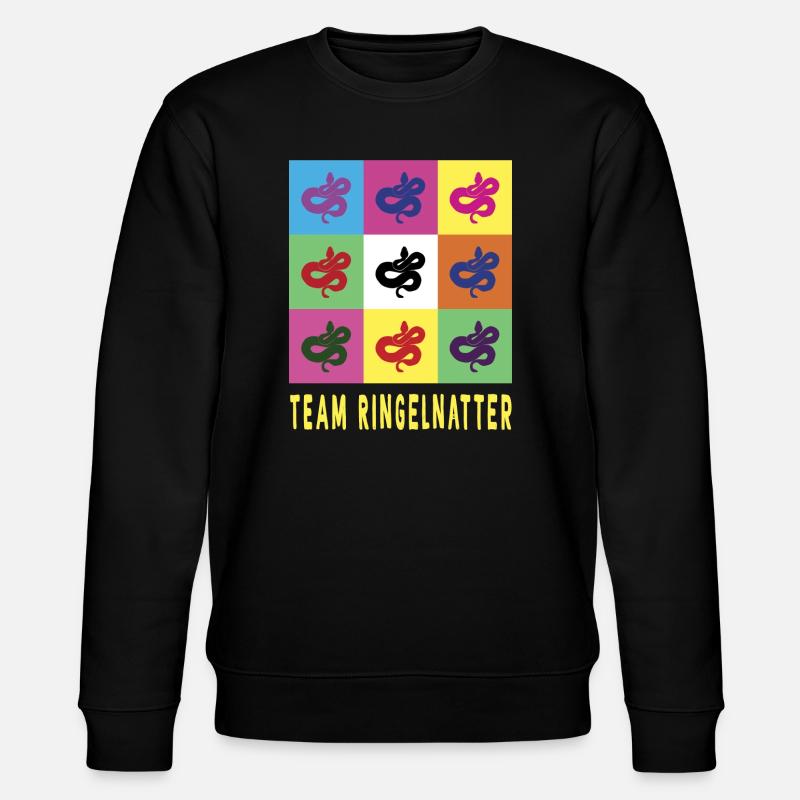 Team Ringelnatter - Stanley/Stella Unisex Bio-Sweatshirt CHANGER  - Schwarz