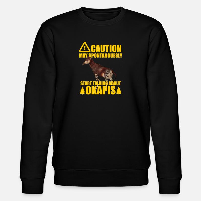 Okapi the Forest Whisperer - Stanley/Stella CHANGER Unisex Organic Sweatshirt - black