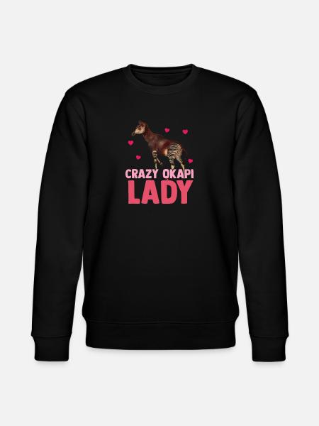 Im Herzen des Waldes Okapi - Stanley/Stella Unisex Bio-Sweatshirt CHANGER  - Schwarz