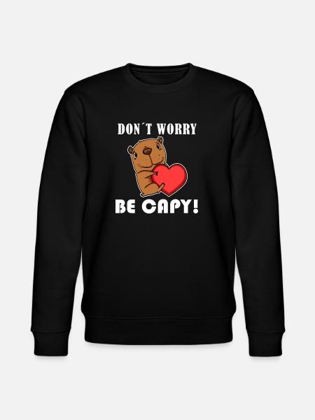 Capybara Wasserschwein Capybaras - Stanley/Stella CHANGER Unisex Organic Sweatshirt - black