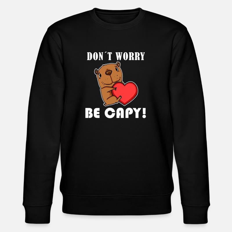 Capybara Wasserschwein Capybaras - Stanley/Stella Unisex Bio-Sweatshirt CHANGER  - Schwarz
