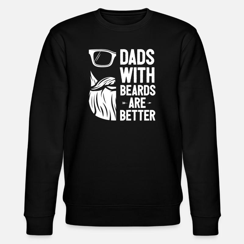 Väter mit Bärten sind besser - Stanley/Stella Unisex Bio-Sweatshirt CHANGER  - Schwarz