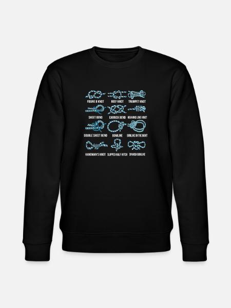 Sailing, sailboat, sailing knots, knotting - Stanley/Stella CHANGER Unisex Organic Sweatshirt - black