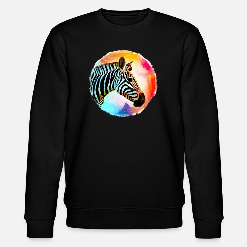 Zebra - Stanley/Stella Unisex Bio-Sweatshirt CHANGER  - Schwarz