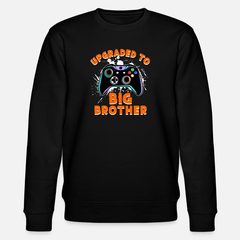 Siblings Proud Big Brother Statement - Stanley/Stella CHANGER Unisex Organic Sweatshirt - black