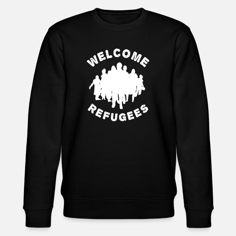 Bienvenue aux réfugiés - Sweat bio CHANGER Stanley/Stella Unisexe - noir