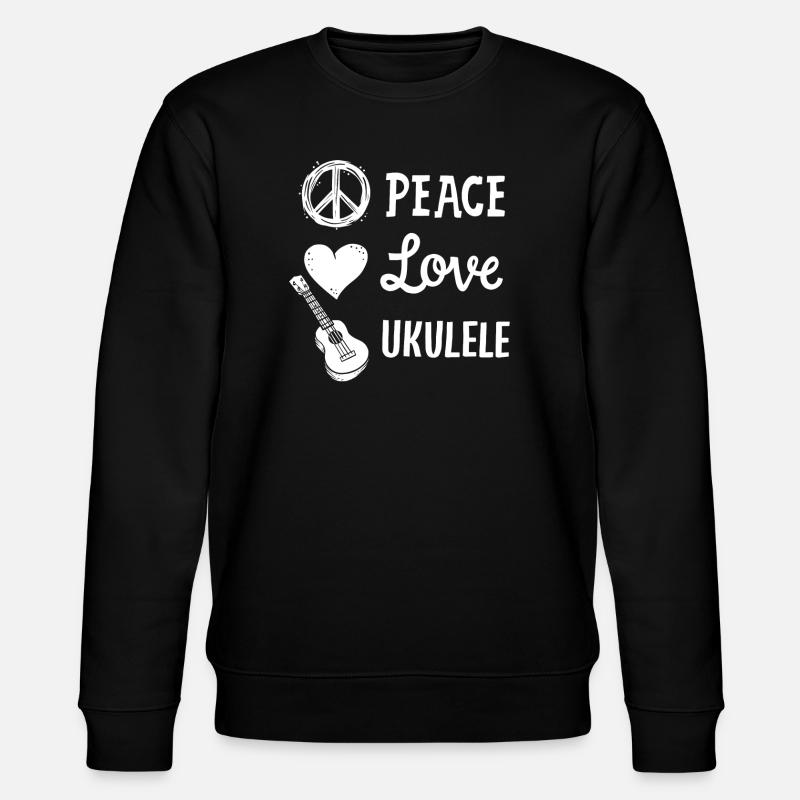Ukulele Ukulele-Spieler - Stanley/Stella Unisex Bio-Sweatshirt CHANGER  - Schwarz